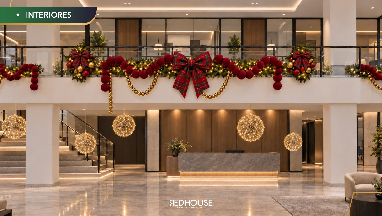 Decoración navideña de interiores