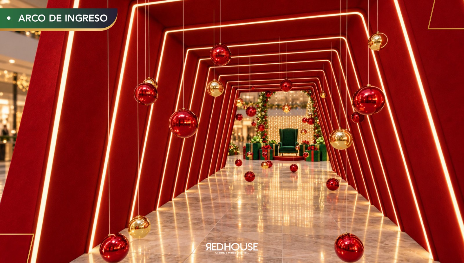 Arco navideño de ingreso